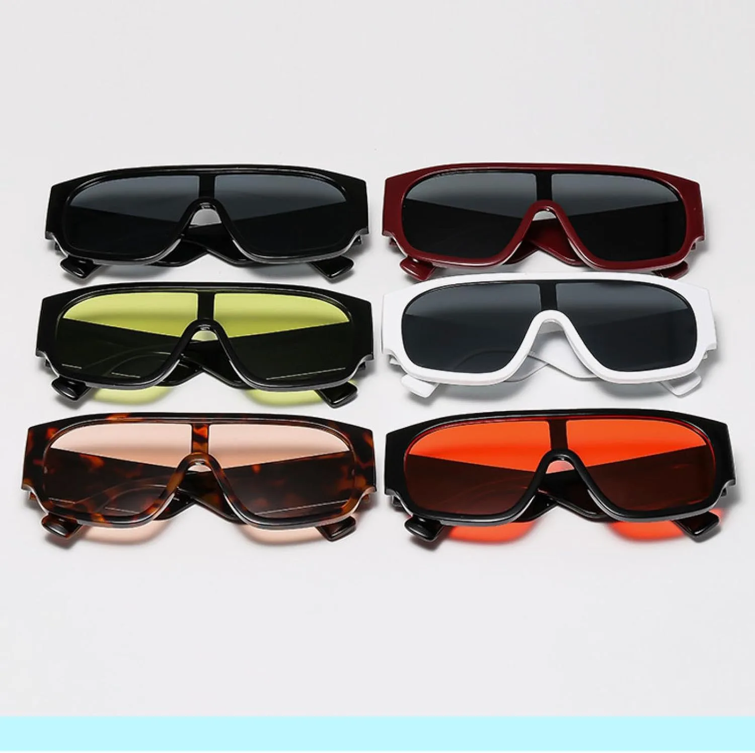 

Роскошные солнцезащитные очки большого размера для женщин и мужчин, винтажные, с широкой оправой, в стиле панк, с защитой от УФ-излучения UV400 TYUVIVO, Red Black