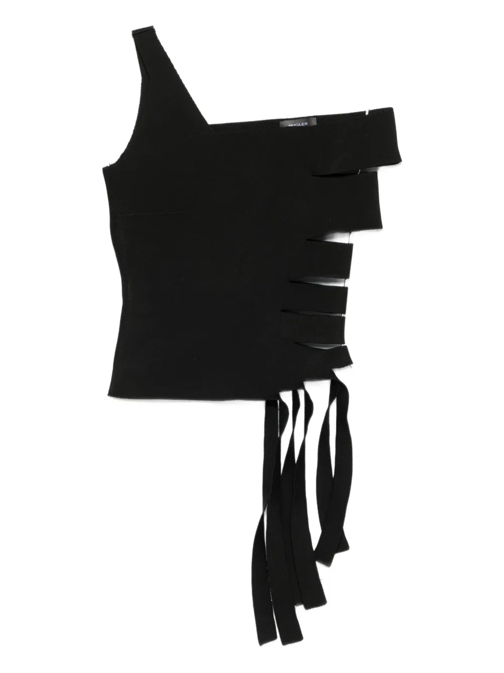 

Асимметричная майка Mugler, черный