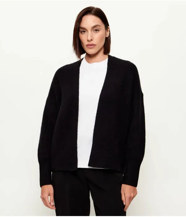 Шерстяной кардиган C_Falescanas_1 regular fit Boss Orange, черный