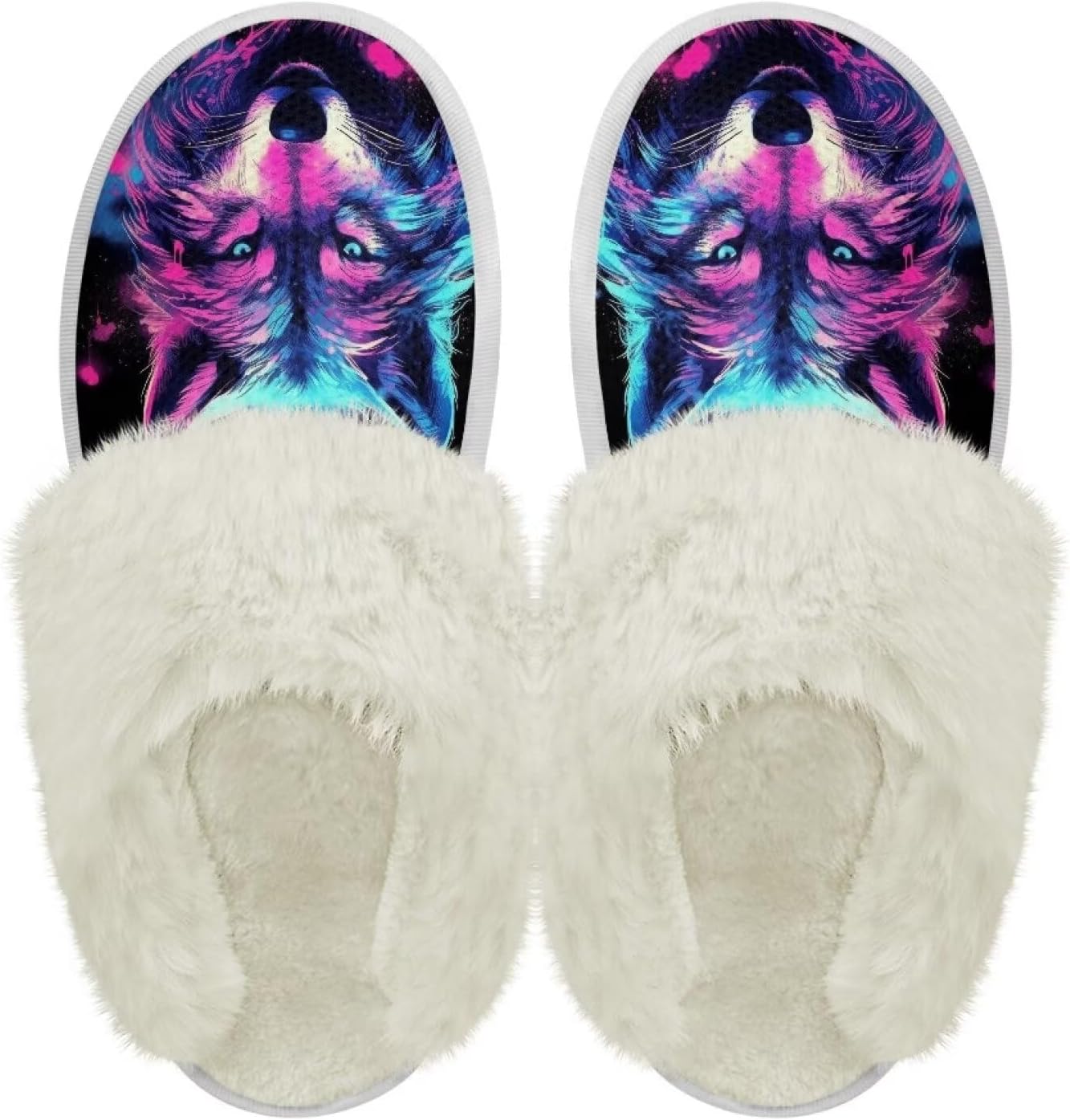 

Хлопковые тапочки PJHEQOXE с пушистыми краями, домашние тапочки для дома и улицы, хлопковые тапочки унисекс, пурпурный