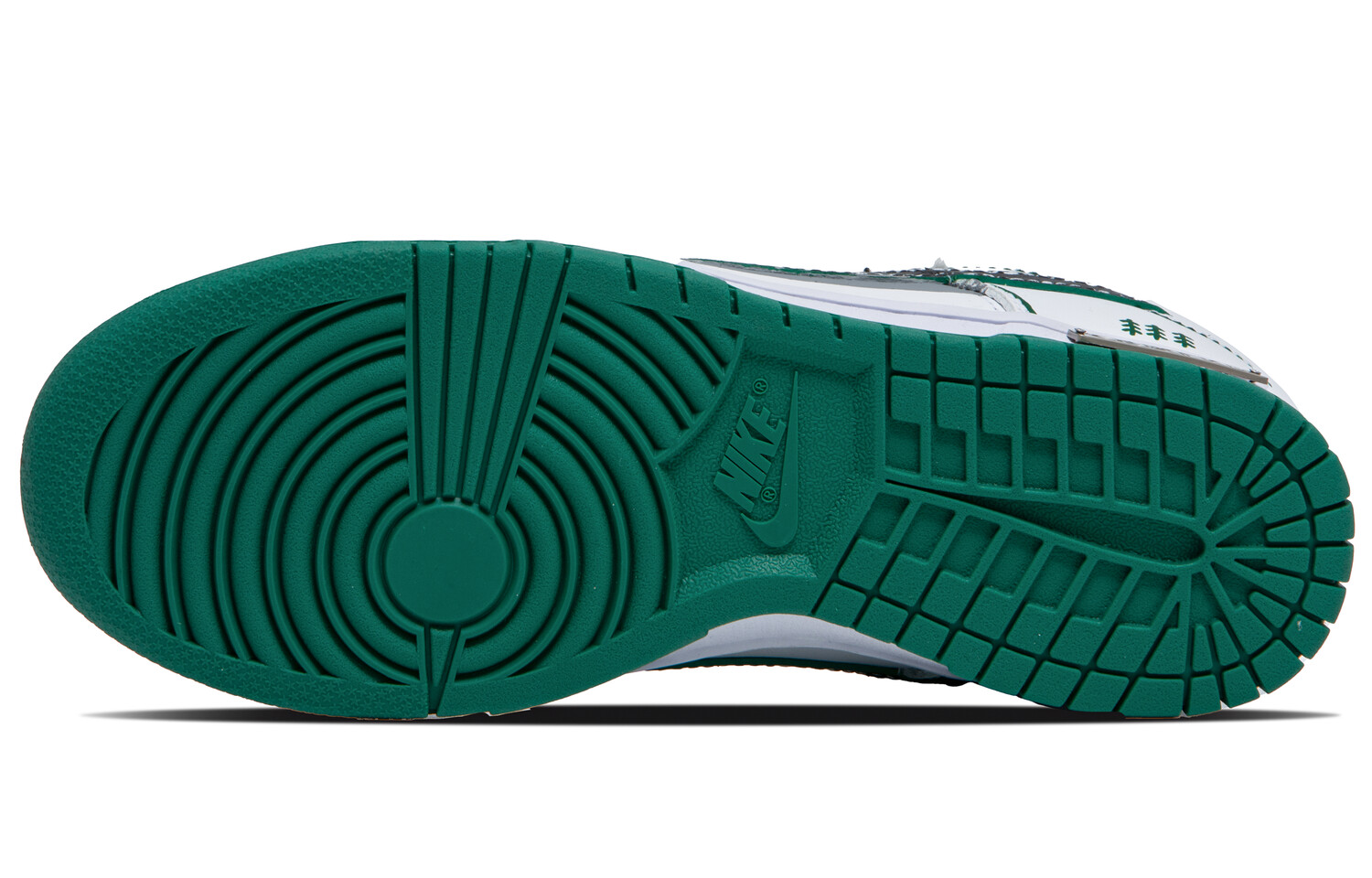 Кроссовки Nike Dunk Skateboarding Shoes Men Low-top Green/White, цвет Jasper — фото 3