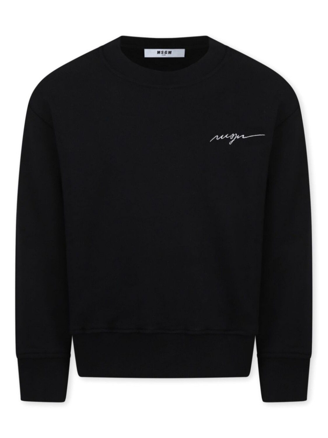 

MSGM Kids толстовка с вышитым логотипом, черный