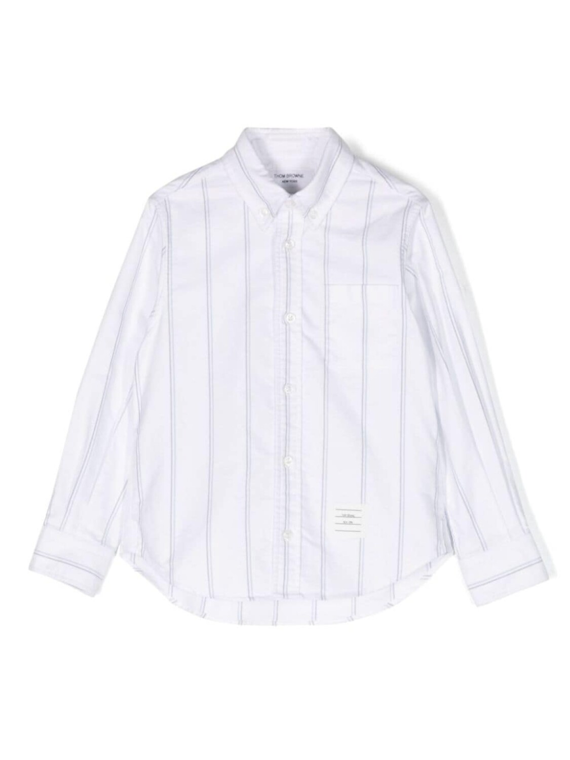 

Thom Browne Kids рубашка в полоску, белый