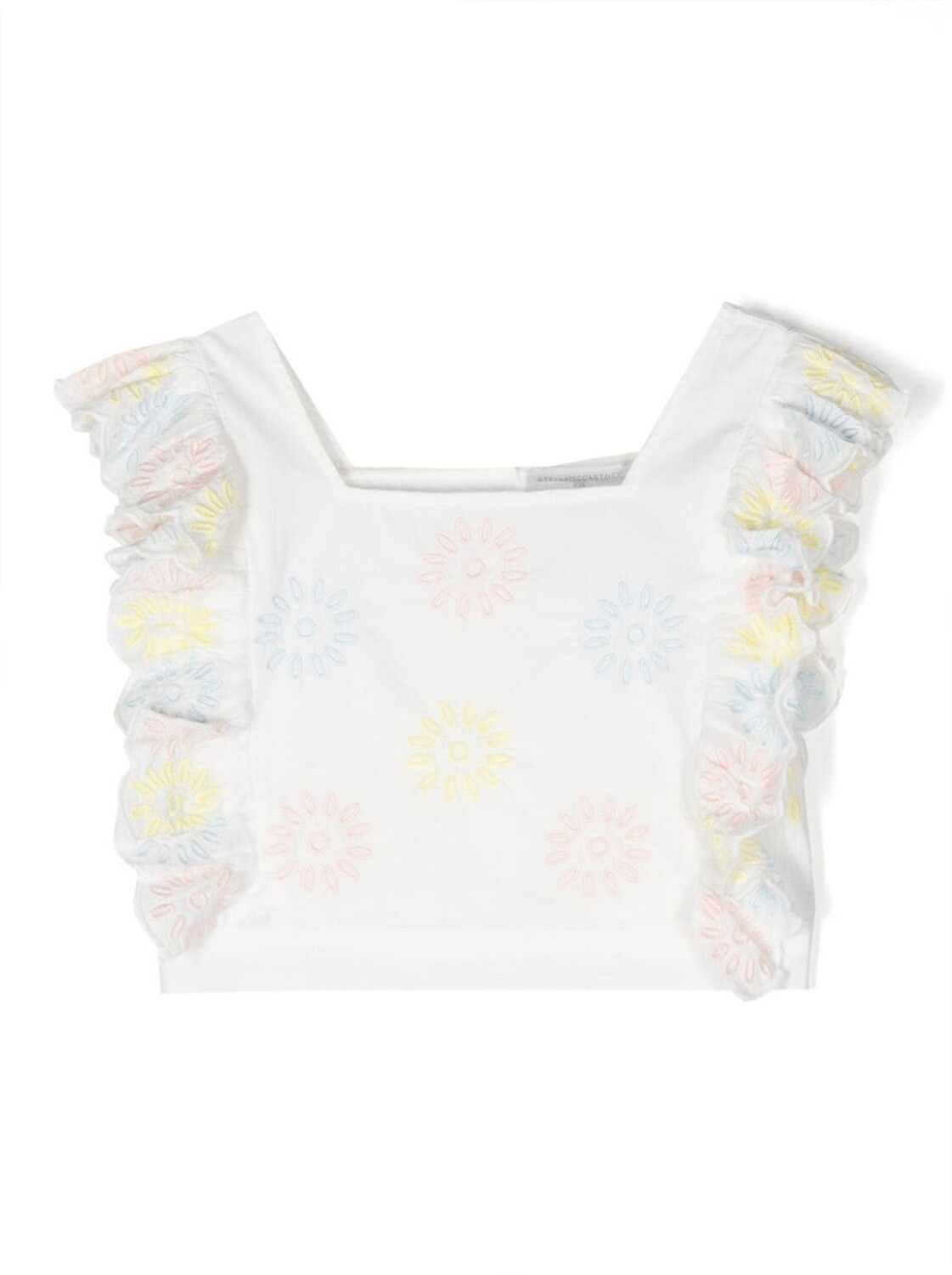 

Stella McCartney Kids топ с оборками, белый