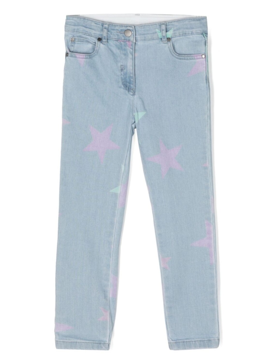 

Stella McCartney Kids джинсы скинни с принтом, синий