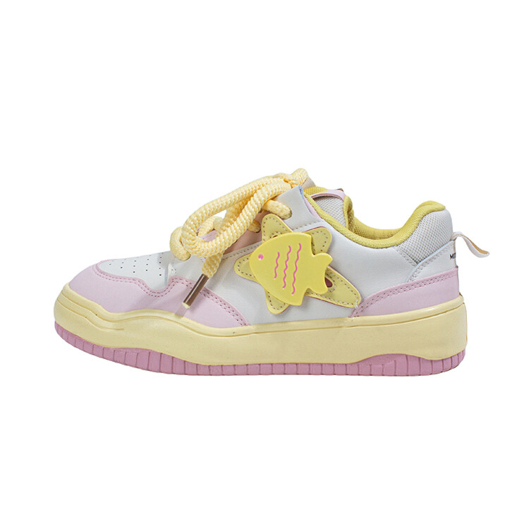 

Кроссовки MINGKUANG Skateboarding Shoes Women's Low-top, бежевый/синий
