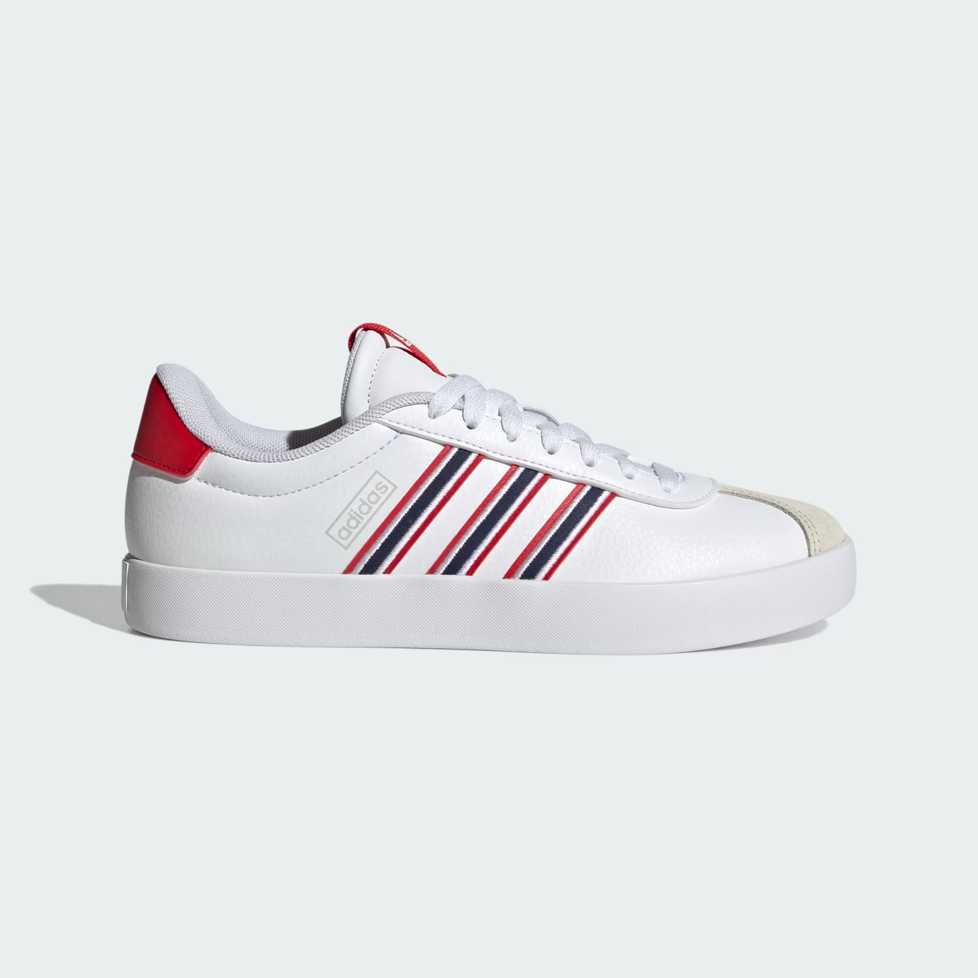 

Обувь VL Court 3.0 Adidas, цвет Cloud White/Team Navy Blue 2/Better Scarlet