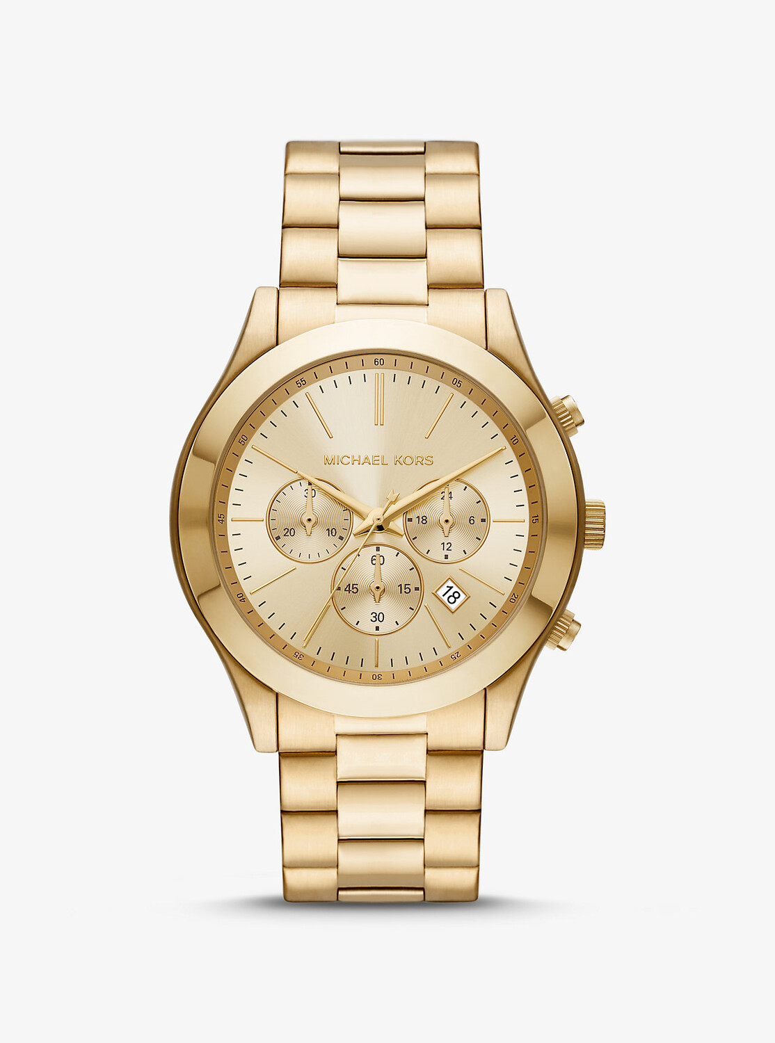 

Узкие золотистые часы Oversize Runway Michael Kors, желтый