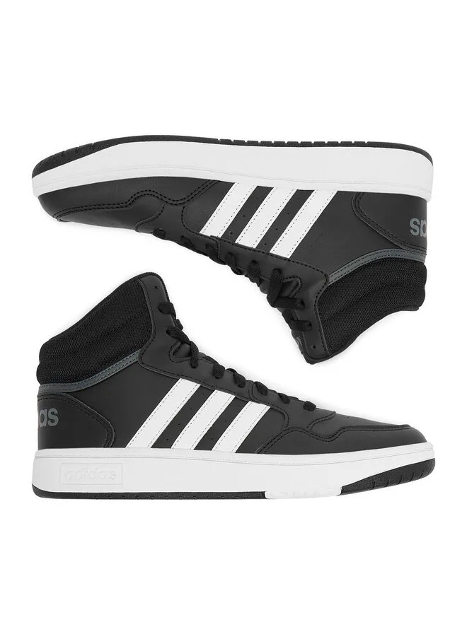 Adidas Кроссовки HOOPS MID 3.0 K GW0402 черные — фото 4