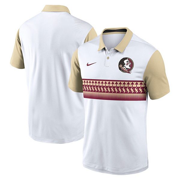 Мужская белая футболка Florida State Seminoles Vapor Performance Polo Nike — фото 2