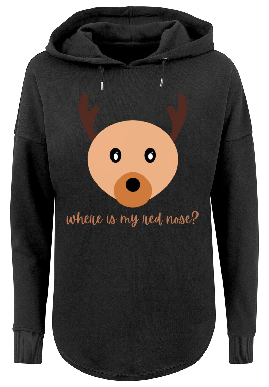 

Свитер F4NT4STIC Oversized Hoodie Red Nose Weihnachten, черный