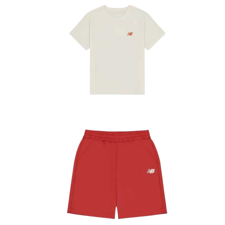 

New Balance Повседневный спортивный костюм 2 предмета beige red для детей 3-7 лет