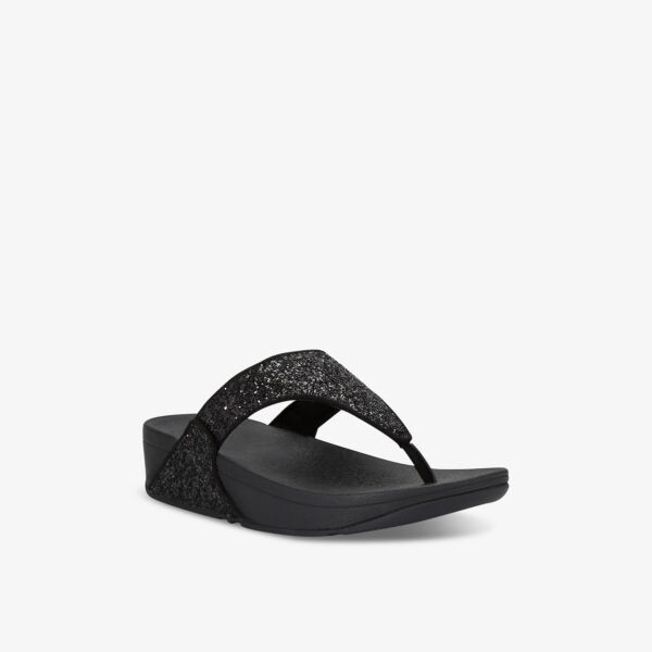 Плетеные сандалии Lulu, украшенные блестящими стразами Fitflop, черный — фото 3