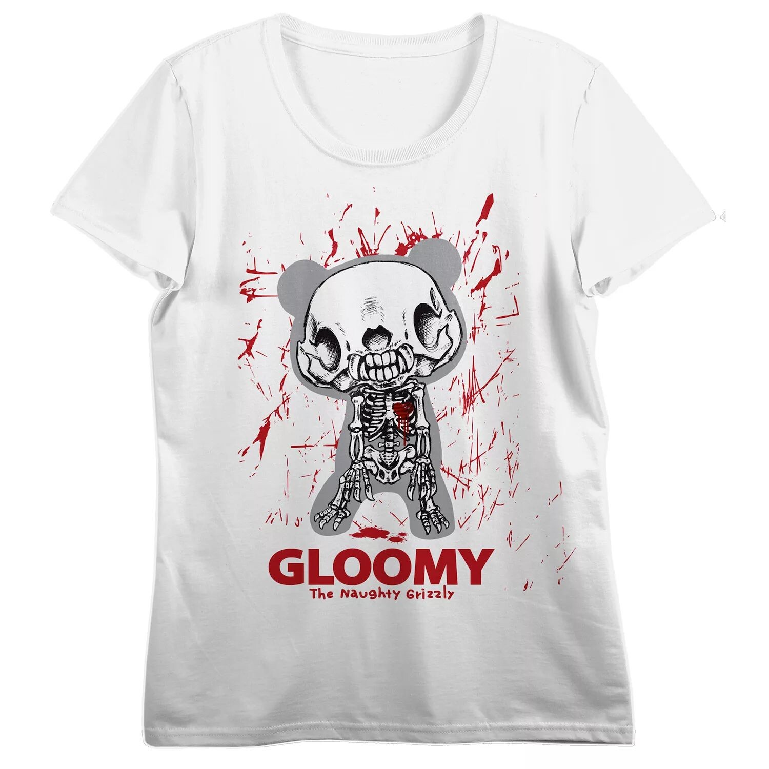 Детская футболка с рисунком скелета «Gloomy Bear The Naughty Grizzly» Licensed Character — фото 2
