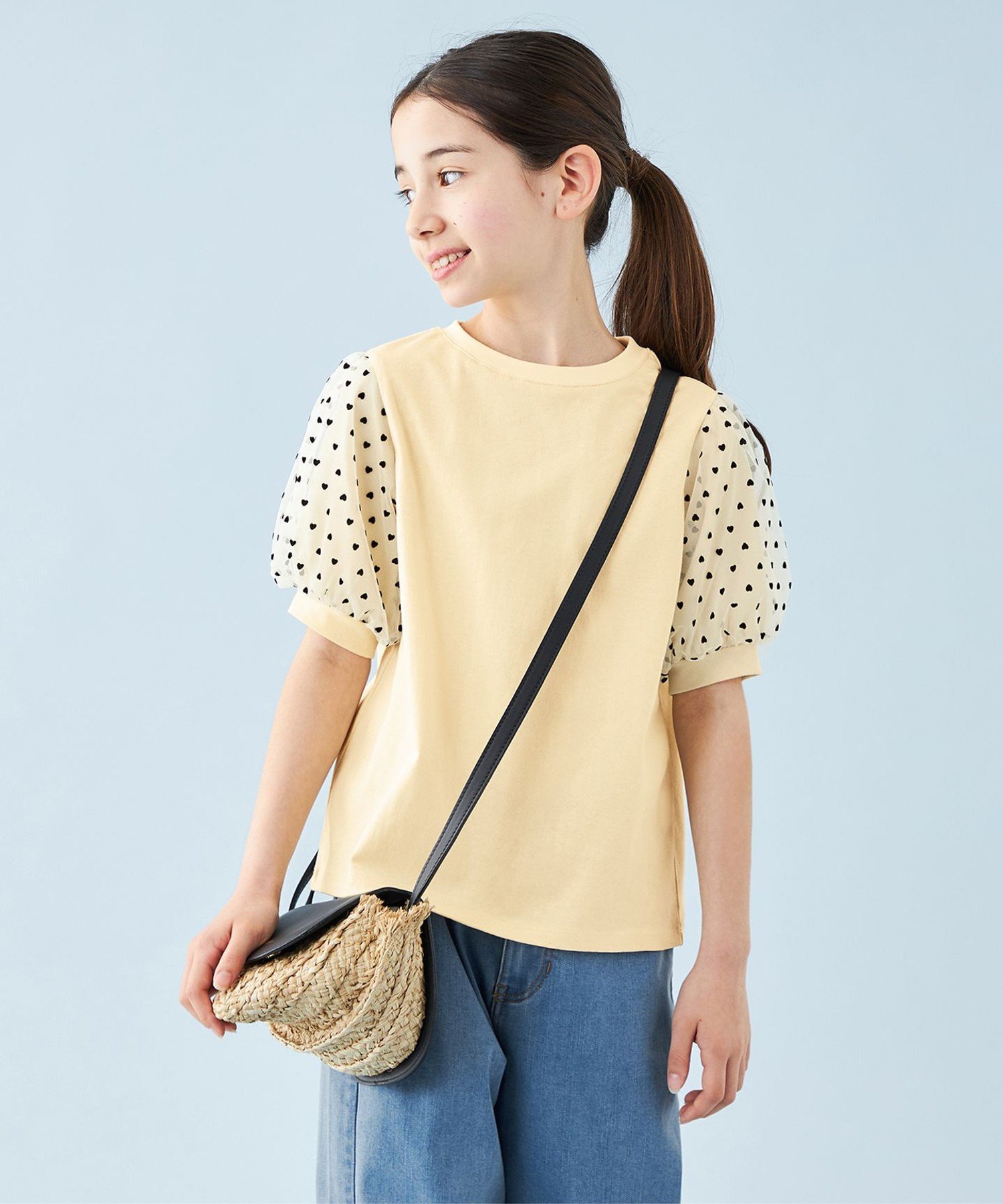 Футболка Футболки разных расцветок [110-150 см] Unfilo, Yellow [Sleeve Tulle] [040] — фото 2