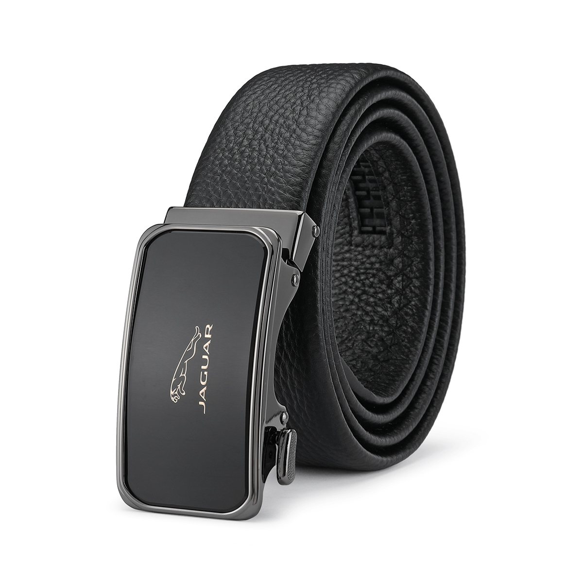 

JAGUAR Кожаный мужской ремень черный, Black