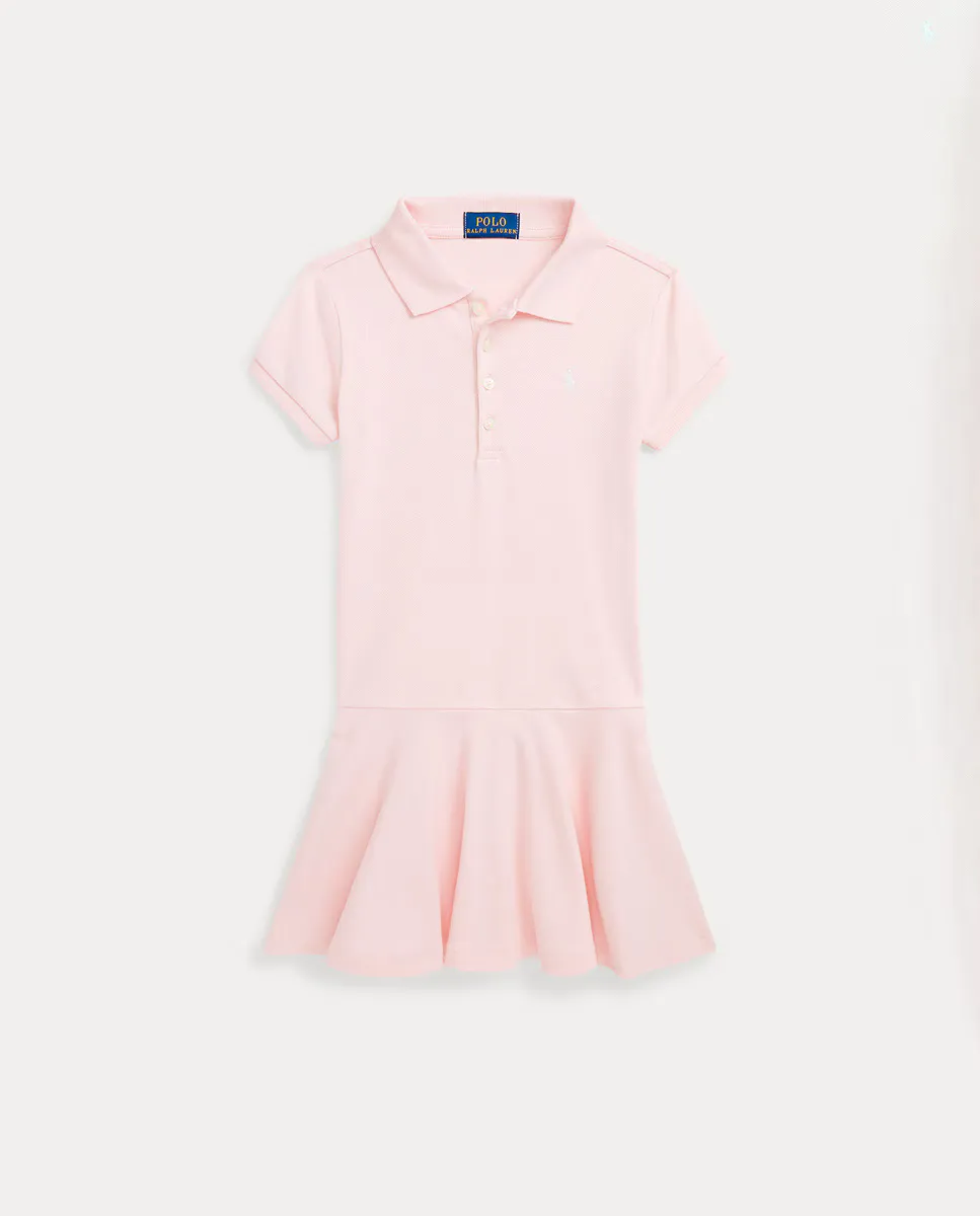 

Платье-поло из пике для девочек Polo Ralph Lauren, светло-розовый
