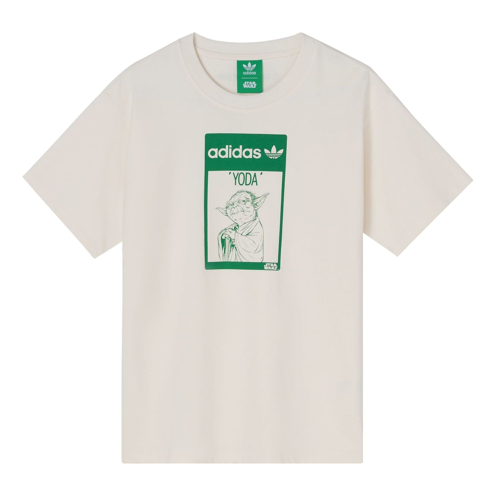 

Футболка adidas originals Star War Yoda Printing Sports Round Collar GS White GP3461, кремовый