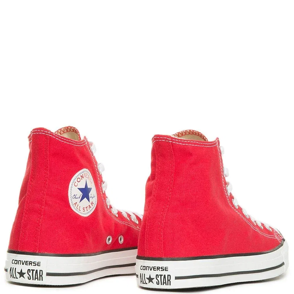 Детские высокие кеды Converse Chuck Taylor All Star из красной парусины, модель HAWK964 — фото 4