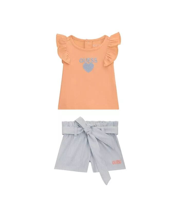 

Рубашка и короткий комплект для девочки Guess, мультиколор