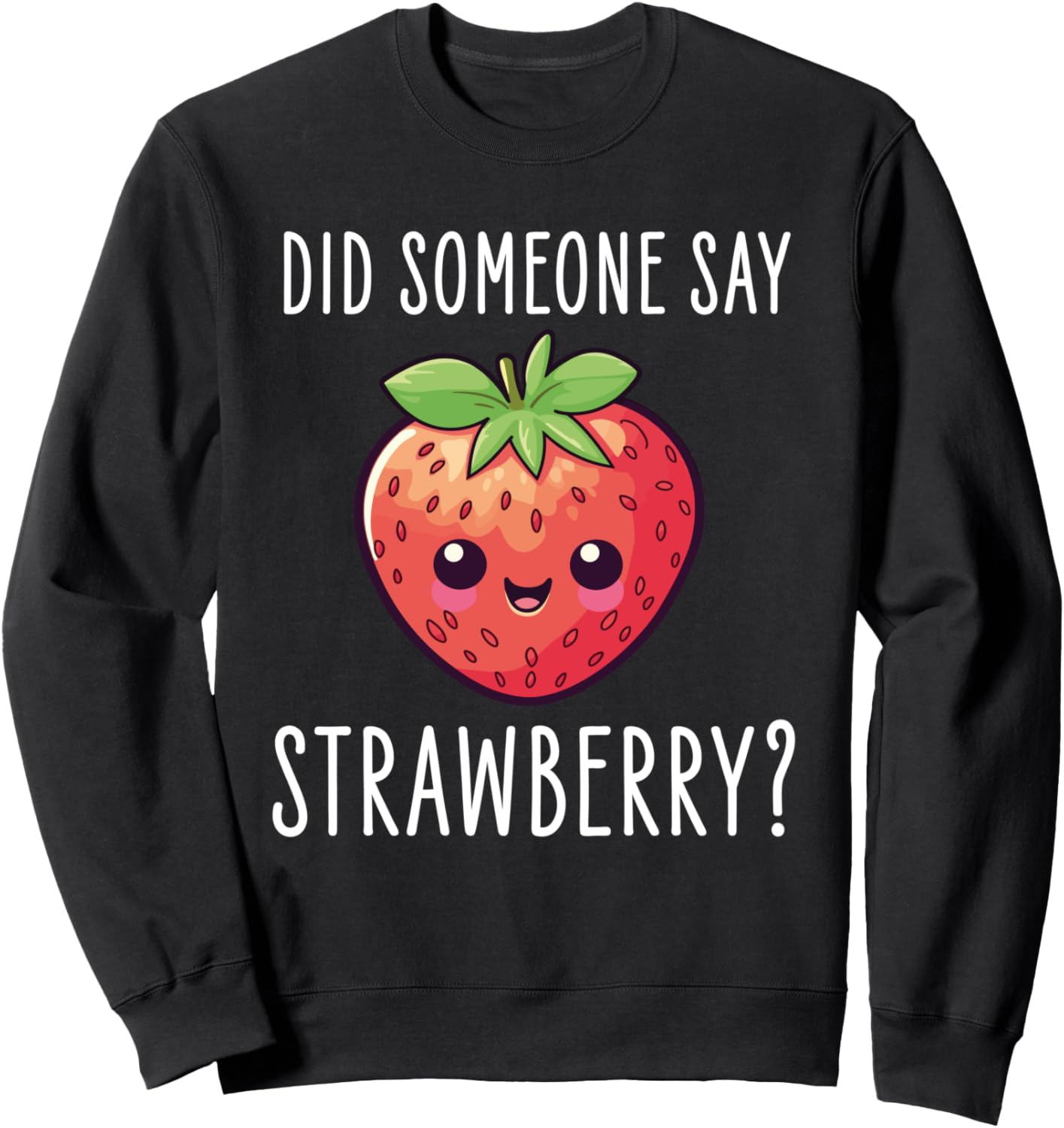 

Милый дизайн с клубникой - симпатичная толстовка с клубникой Strawberries Kawaii Food Design, черный