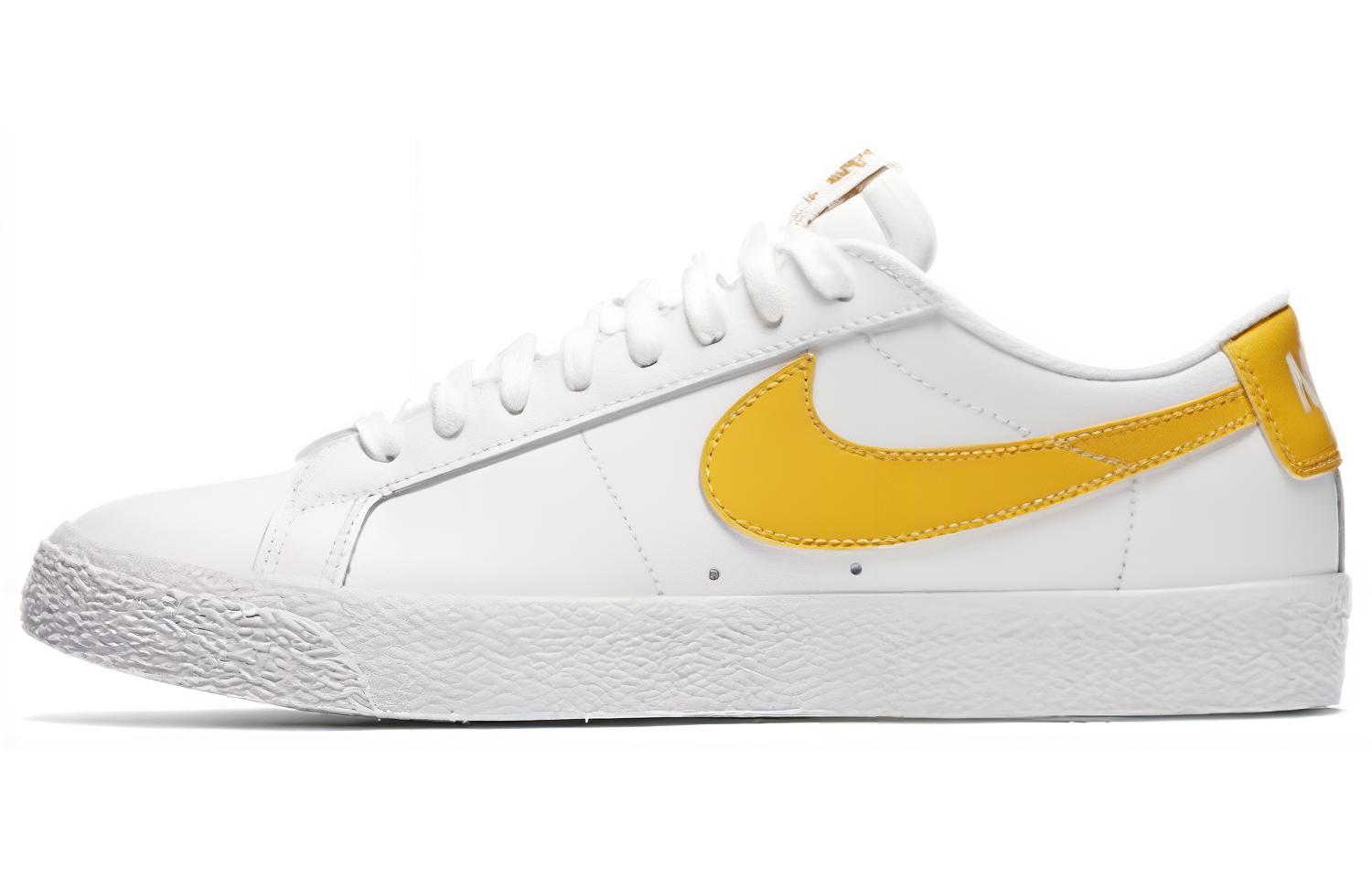 

Кроссовки Blazer Skateboarding Shoes Men Low-Top White/Yellow Nike