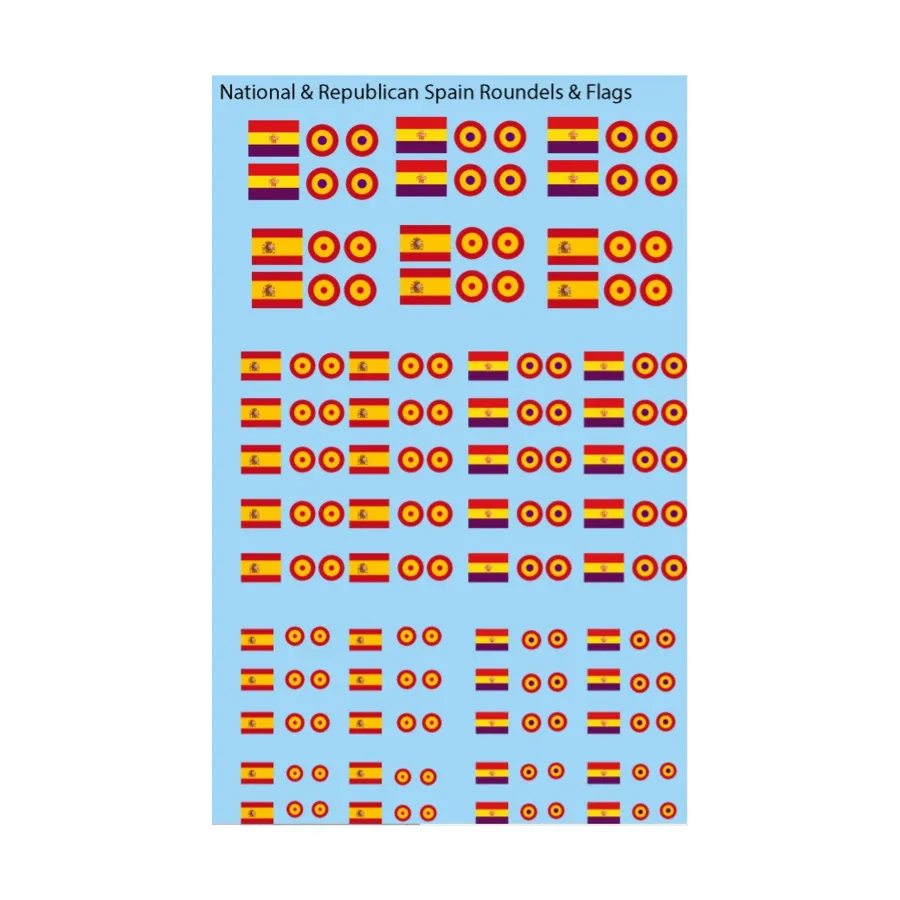 

Флаги и медали времен Гражданской войны в Испании (1:285), Decals - WWII, Spain (Combat Miniatures)