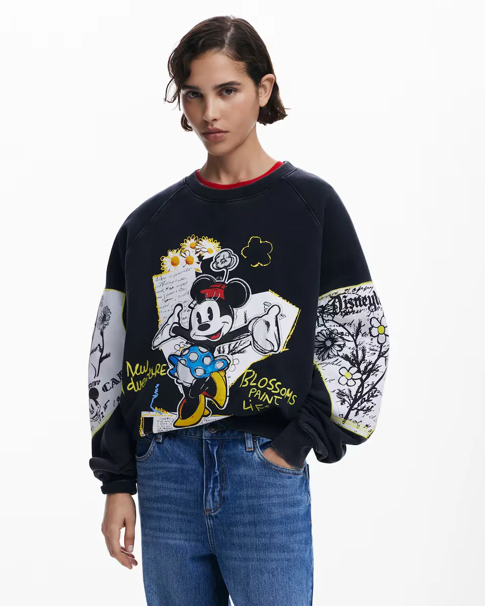 

Minnie Mouse Женская толстовка с круглым вырезом Desigual, чёрный