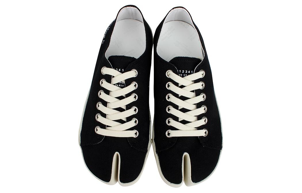 Кеды женские Maison Margiela Tabi Canvas Low-top, черный / белый — фото 3
