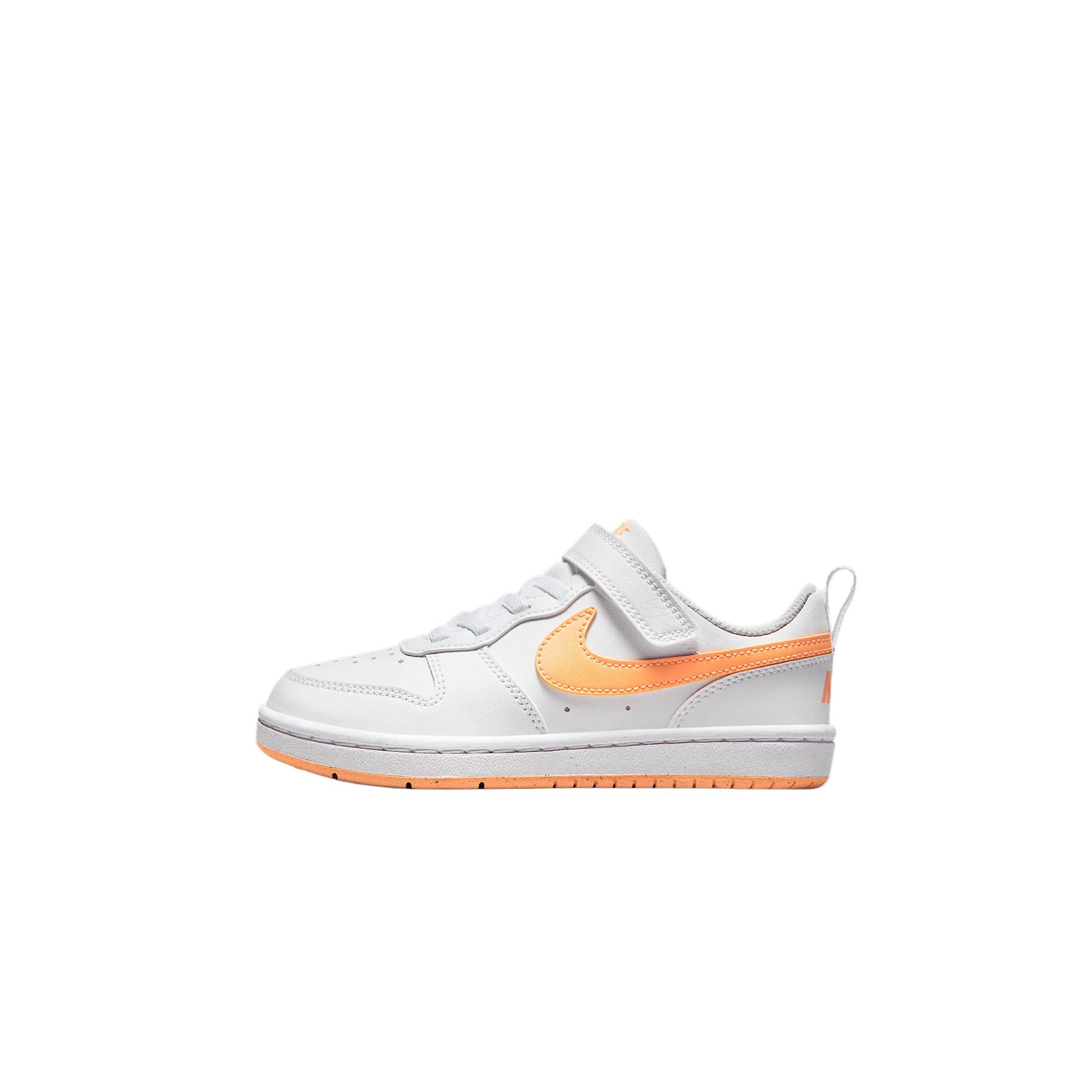 

Nike Детские кроссовки для скейтбординга Court Borough, белые/кремовые, персиково-красные