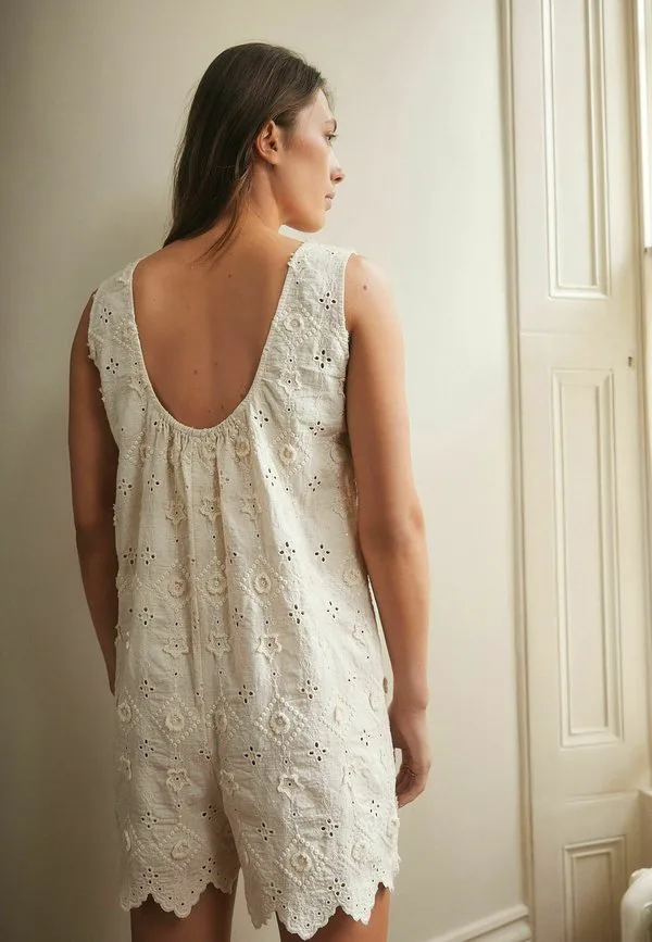 Комбинезон прямого кроя с вышивкой Next, Ecru Broderie — фото 2