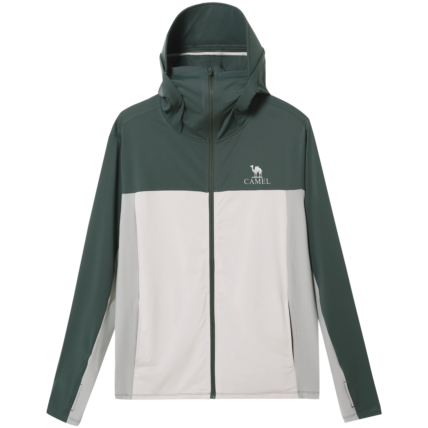 

CAMEL Мужская одежда с быстрой сушкой и защитой от ультрафиолета, Forest Green/Ice Crystal Gray/Recycling Gray