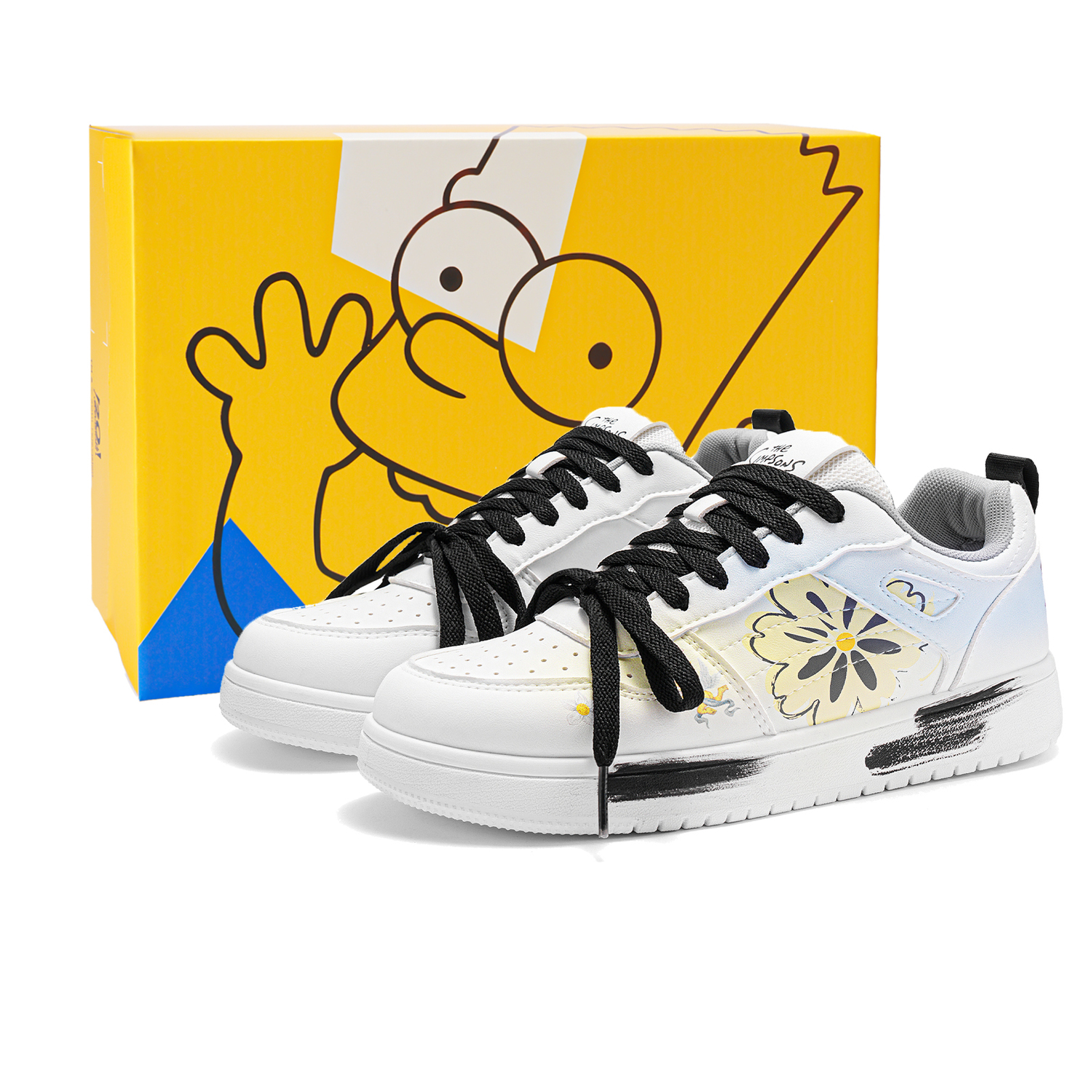 

The Simpsons Антискользящие износостойкие низкие скейтерские кроссовки унисекс желто-синие, цвет Yellow Blue