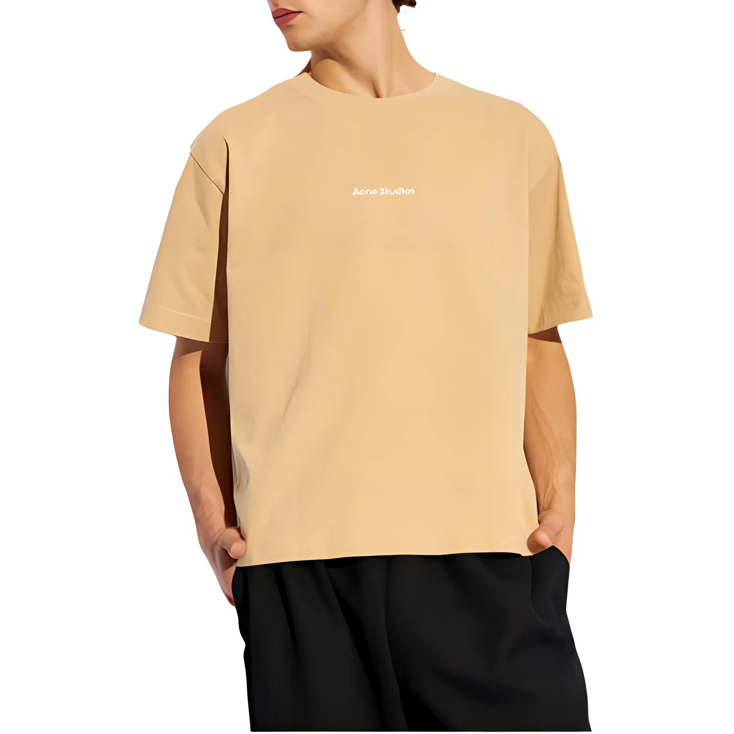 Футболка с логотипом Acne Studios, Yellow — фото 4
