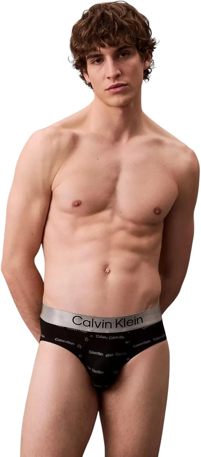Брифы, Calvin Klein, Тройной логотип Полоса Платина Ржавый