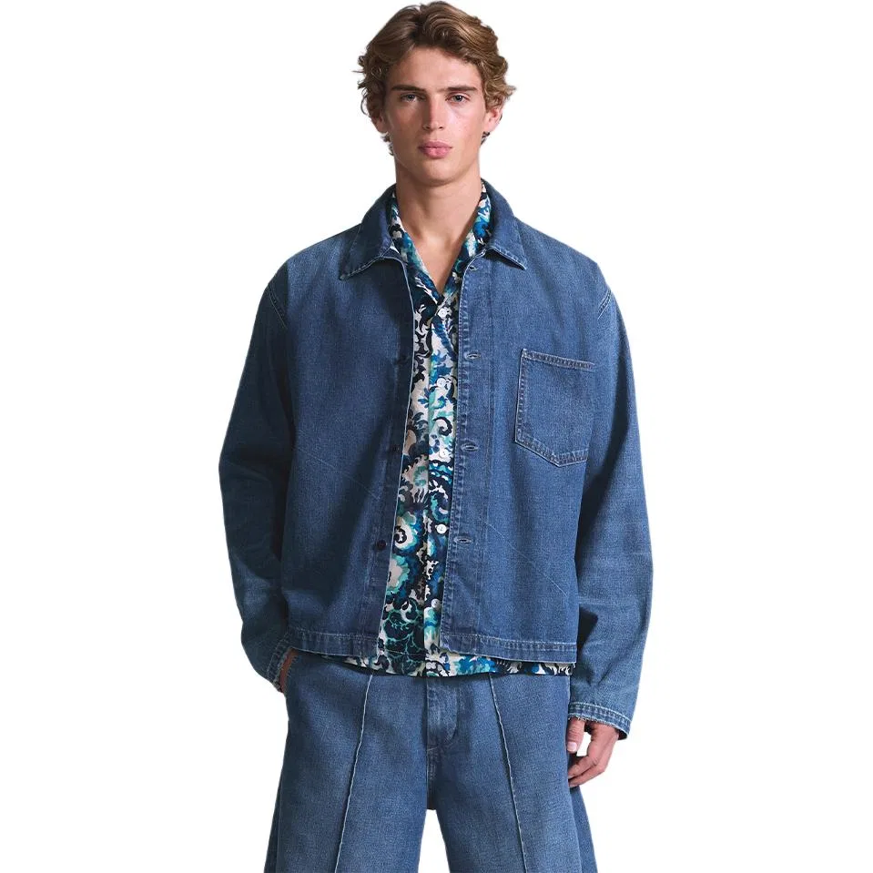 Джинсовая куртка Unisex Medium Blue Lapel Moderate Levis — фото 4