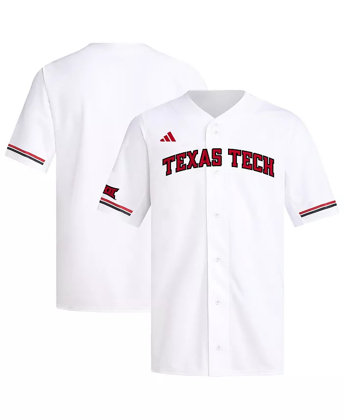

Мужская белая бейсбольная майка Texas Tech Red Raiders Replica adidas