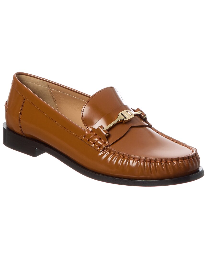 Ferragamo New Vara Chain Кожаные лоферы Salvatore Ferragamo, коричневый
