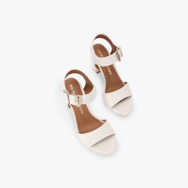 Сандалии на каблуке Kg Kurt Geiger Sutton из искусственной кожи, белый — фото 2