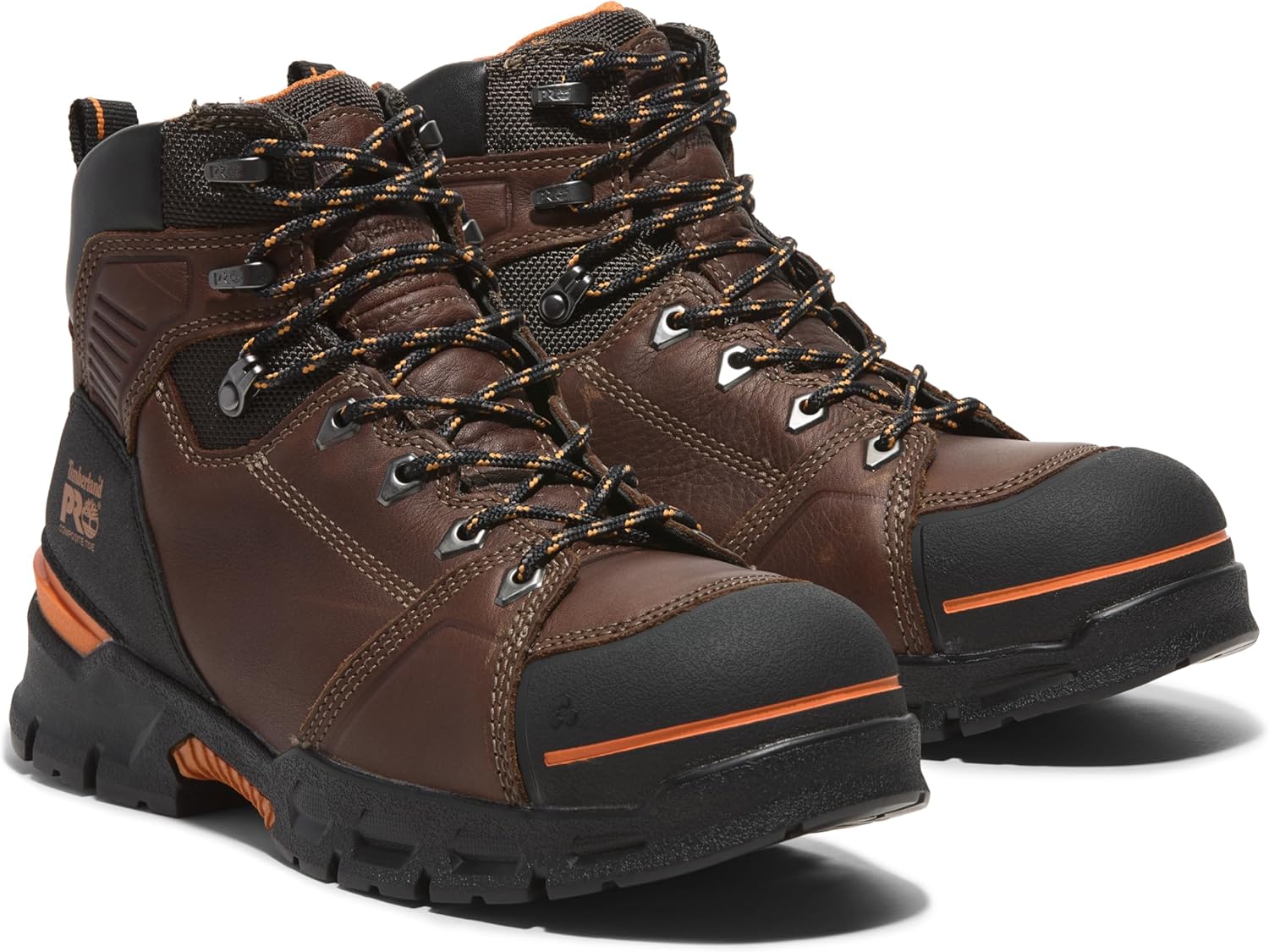 Timberland PRO мужские Endurance EV 6 дюймовые ботинки с композитным защитным носком и водонепроницаемостью, Teak/Orange — фото 2