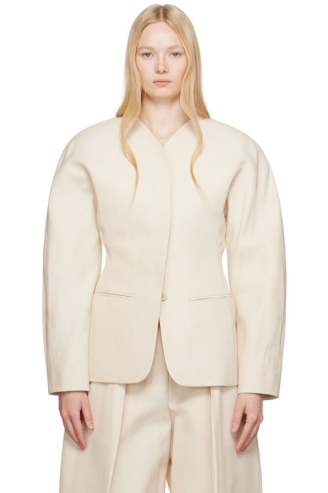 

Бежевый пиджак La Croisière 'The Ovalo' JACQUEMUS