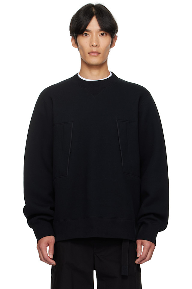 

Свитшот с губкой для пота Sacai, черный