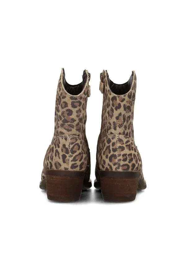 Ботильоны Elsie western cowboy/biker ankle boot Ps Poelman, коричневый с комбинацией — фото 4