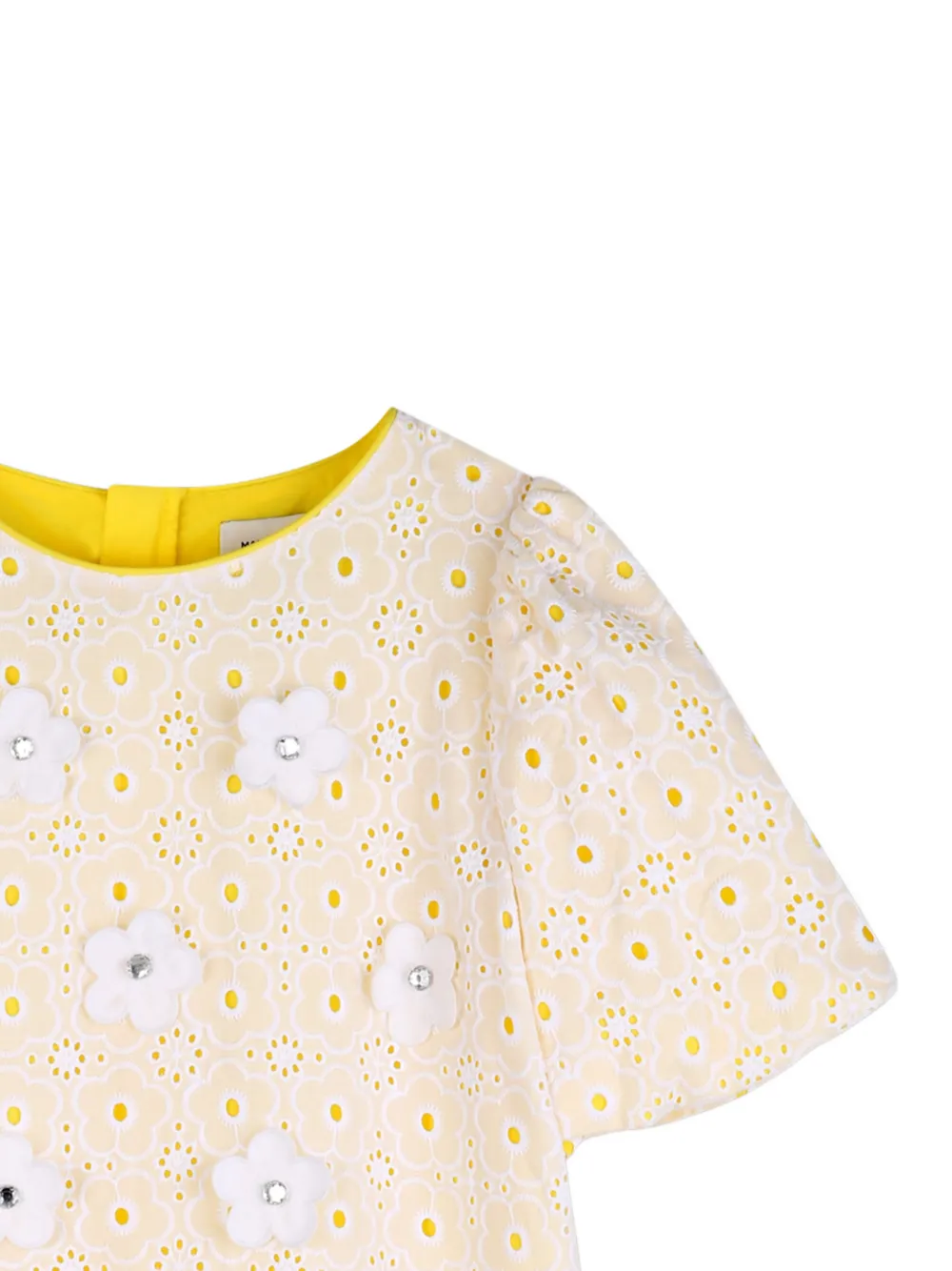 Платье с цветочной аппликацией Marc Jacobs Kids, желтый — фото 3