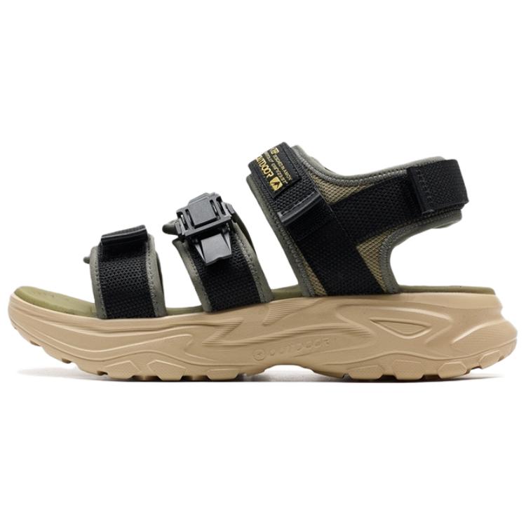 

XTEP Пляжные сандалии мужские, черно-зеленые