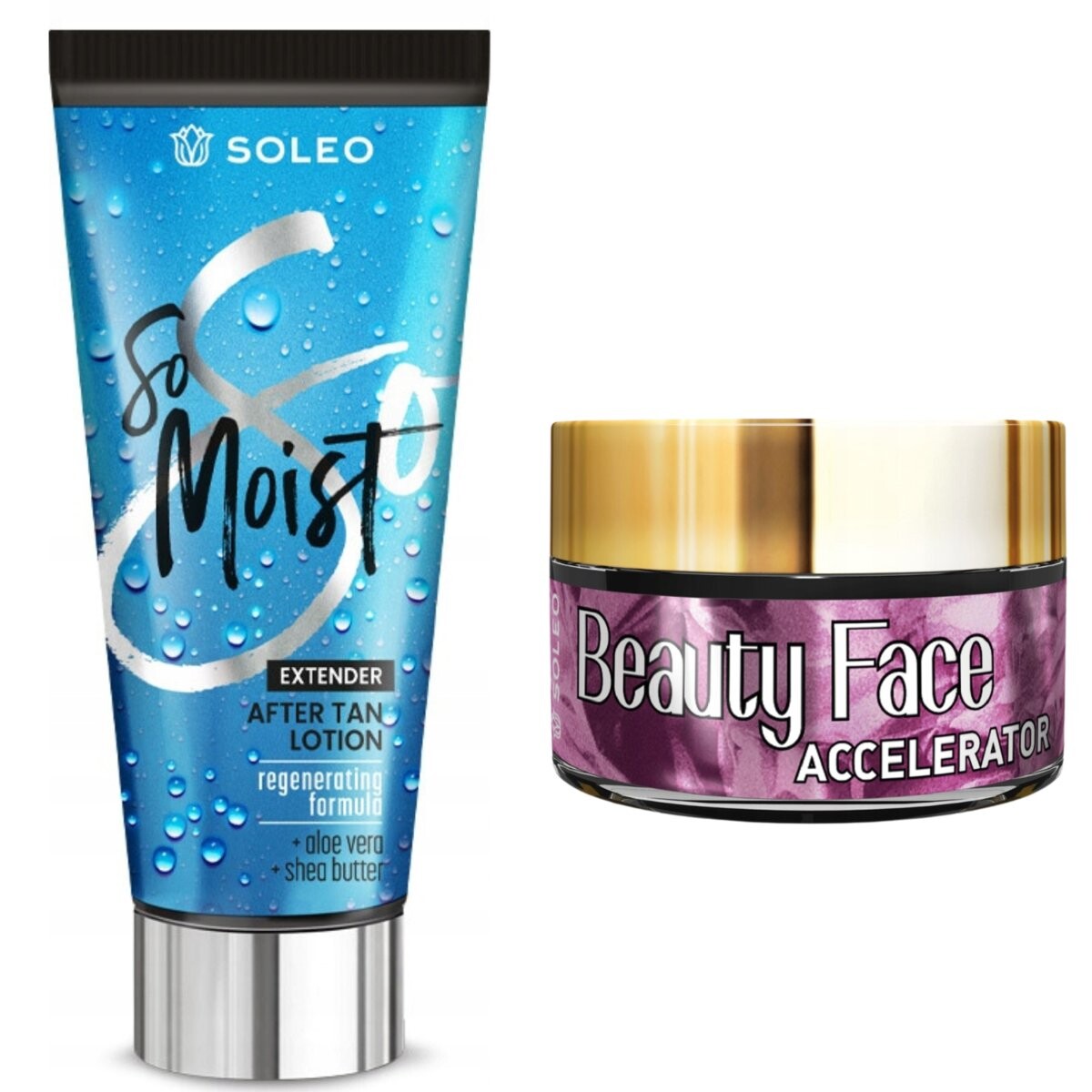 

Soleo, So Moist After Sun + баночка Beauty Face