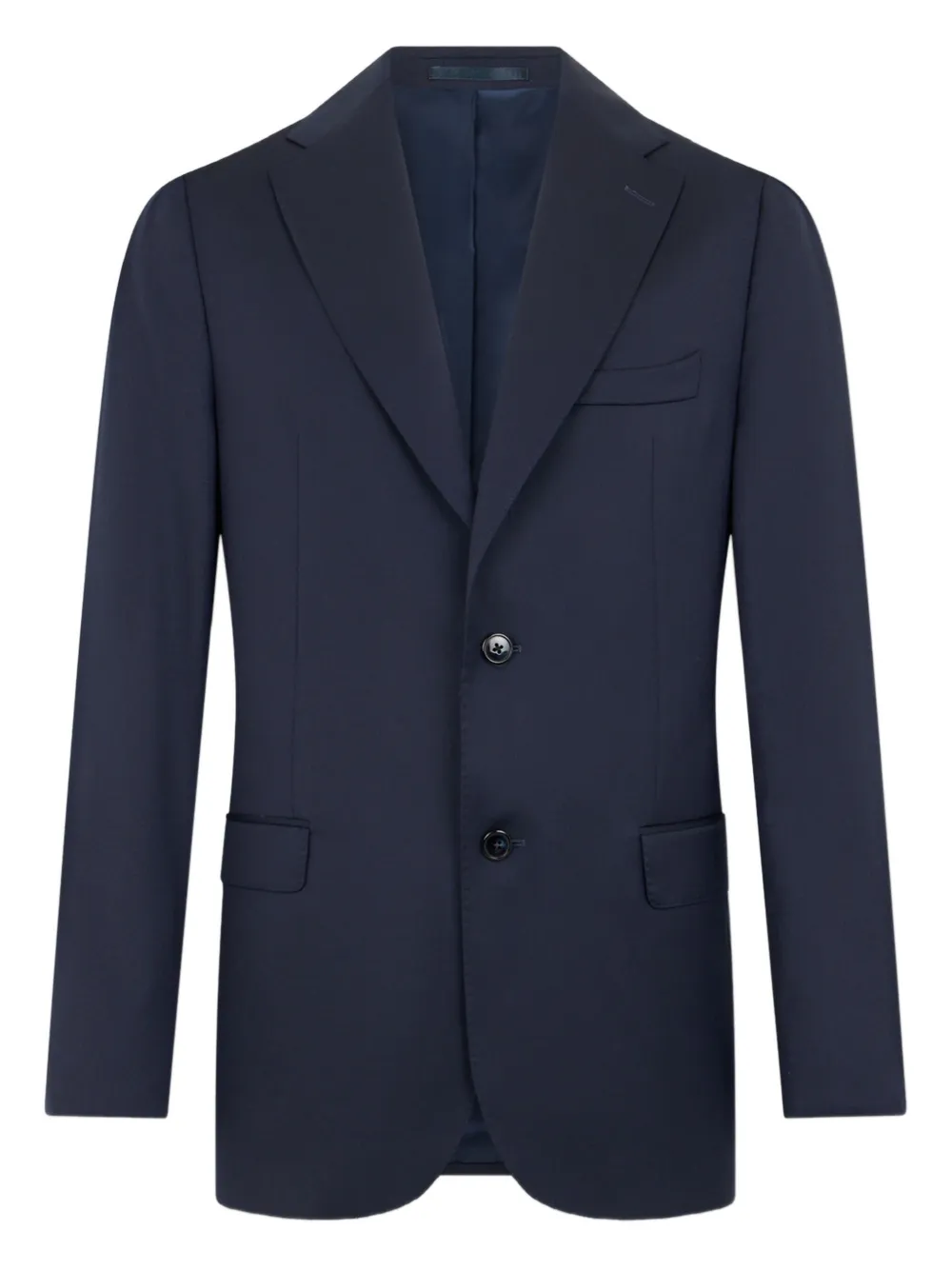 

Однобортный пиджак из вирджинской шерсти Brooks Brothers, синий