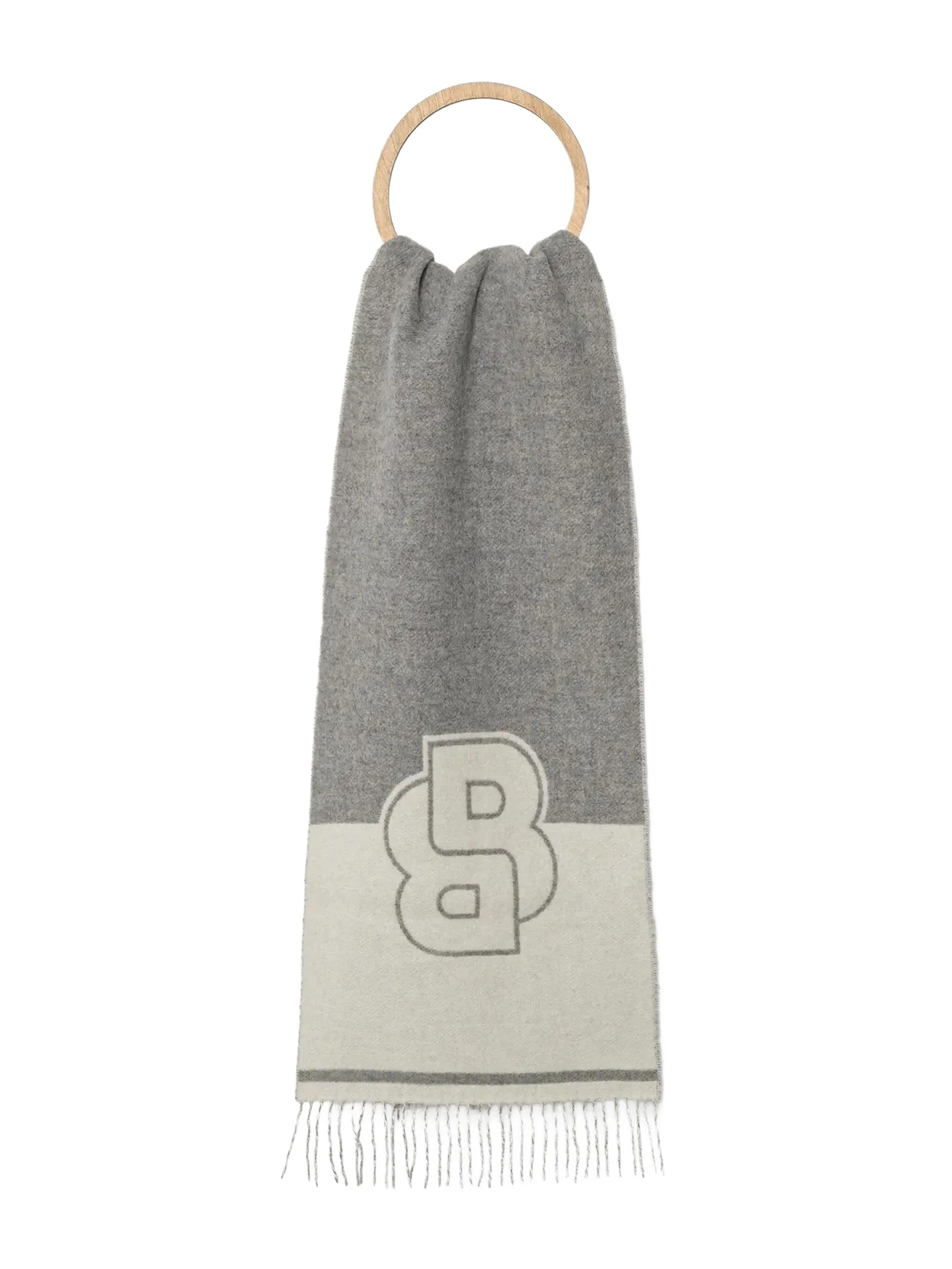 

Шарф Vianna с логотипом Boss, серый