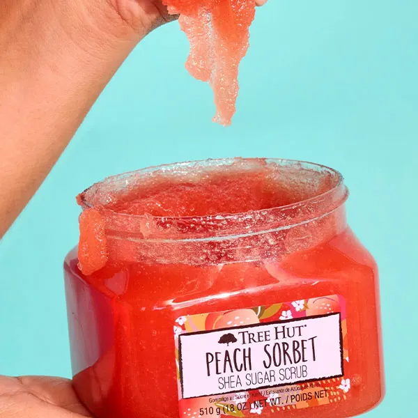 Скраб для тела Peach Sorbet Shea Sugar Scrub Tree Hut, 510 g — фото 3