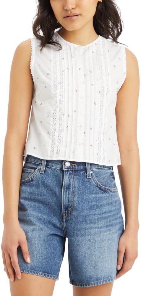 

Женская рубашка без рукавов Levi's Lorelai на пуговицах, Anthea Floral Bright White